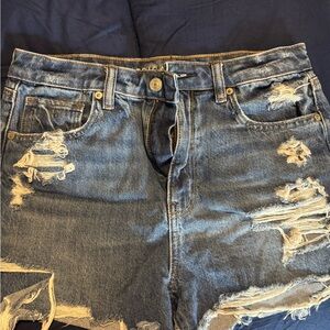 American Eagle Outfitters Distressed Blue Jean Shorts
